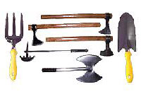 Axes, Hatches, Spade, Sickles.