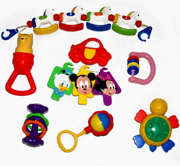 Baby Rattles, Squeaker Sclutch Toys
