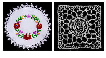 Crocheted - lace and embroidery   