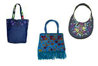 Embroidered Denim Bags Bags, Indian Embroidered Denim Bags Bags. Products of Embroidered Denim Bags Bags  