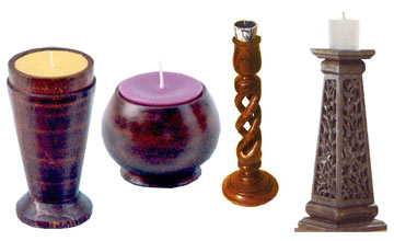 Wooden candle holders, indian candle holders 