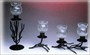 CANDLESTAND WITH CRACKED GLASS