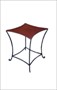 IRON LEATHER SITTING STOOL