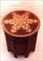 HANDCRAFTED WOODEN WINE TABLE 